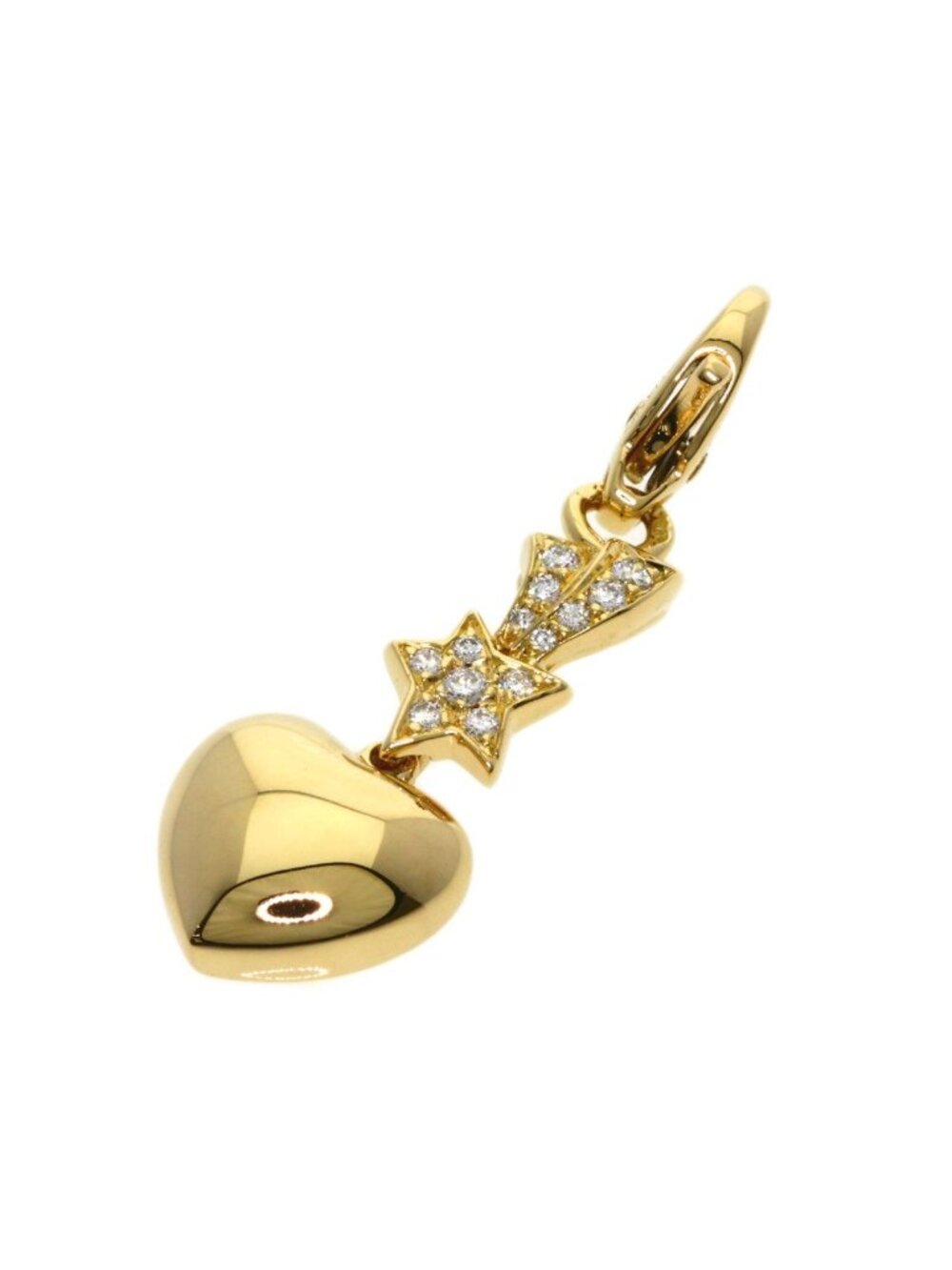 Chanel Comet Charm Diamond Pendant 18K Yellow Gold